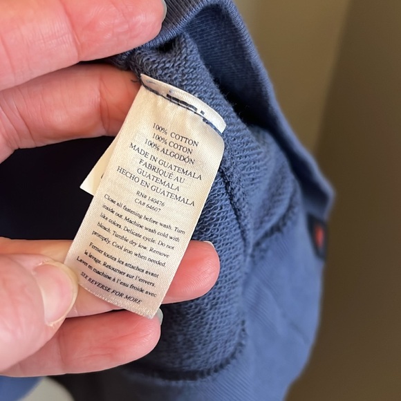 Faherty Charleston Long-Sleeve Terry Quarter Zip Size XL - Picture 9 of 9